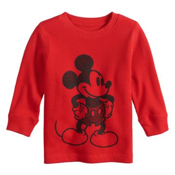 Disney's Mickey Mouse Baby Boy Thermal Graphic Tee By Jumping Beans&reg;, Size: 12 Months, Med Red