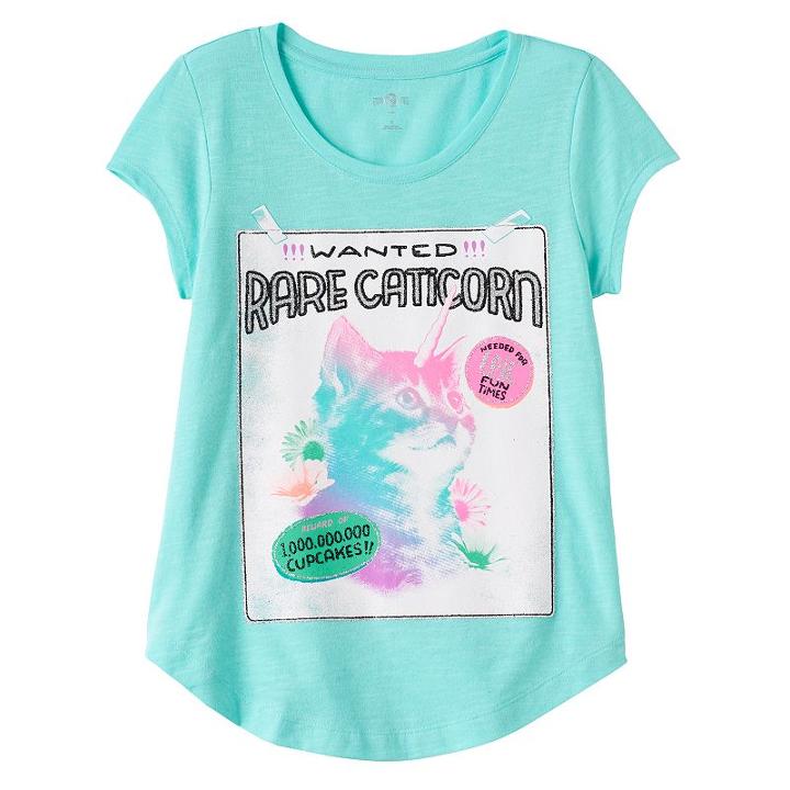 Plus Size Girls 7-16 So&reg; Curved-hem Graphic Tee, Girl's, Size: 20 1/2, Med Grey