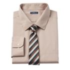 Big & Tall Croft & Barrow&reg; Classic-fit Striped Dress Shirt And Patterned Tie Boxed Set, Men's, Size: 19 36/7t, Lt Yellow