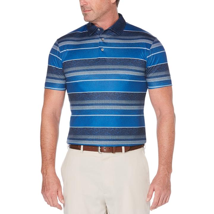 Men's Grand Slam Regular-fit Space-dyed Performance Golf Polo, Size: Small, Brown Over