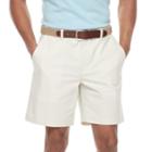 Men's Croft & Barrow&reg; Classic-fit Easy-care Stretch Flex-waist Flat-front Shorts, Size: 38, Lt Beige