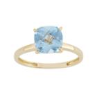 Lab-created Aquamarine 10k Gold Ring, Women's, Size: 7, Blue