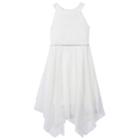 Girls 7-16 Speechless Mesh Handkerchief Hem Dress, Size: 7, White