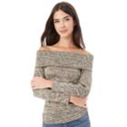 Juniors' Iz Byer Ruched Off-the-shoulder Top, Teens, Size: Large, White Oth