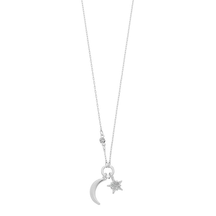 Lc Lauren Conrad Crescent & Star Charm Necklace, Women's, Silver