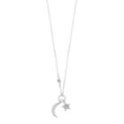 Lc Lauren Conrad Crescent & Star Charm Necklace, Women's, Silver