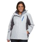 Plus Size Free Country Colorblock 3-in-1 Systems Jacket, Women's, Size: 3xl, Silver