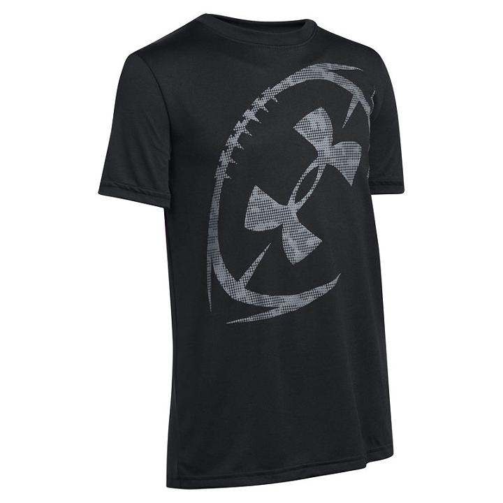 Boys 8-20 Under Armour Football Logo Tee, Boy's, Size: Large, Black