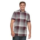 Big & Tall Apt. 9&reg; Premier Flex Plaid Modern-fit Stretch Woven Button-down Shirt, Men's, Size: 3xl Tall, Drk Purple