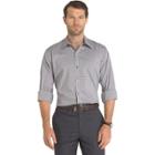 Men's Van Heusen Traveler Slim-fit Stretch No-iron Button-down Shirt, Size: Large, Med Grey