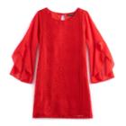 Girls 7-16 My Michelle Crocheted Shift Dress, Size: 10, Med Red