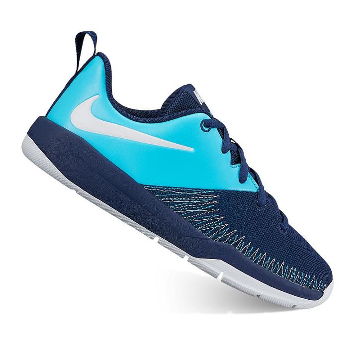 Nike Team Hustle D 7 Low Grade School Boys' Basketball Shoes, Blue