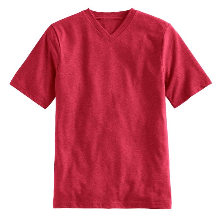 Boys 8-20 Urban Pipeline&reg; Ultimate Solid V-neck Tee, Size: Small, Med Red