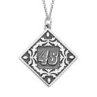 Insignia Collection Nascar Jimmie Johnson 48 Stainless Steel Pendant Necklace, Women's, Size: 18, Grey