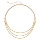 Napier Curved Tube Swag Necklace, Women's, Gold