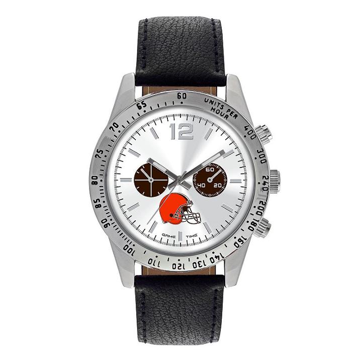 Men's Game Time Cleveland Browns Letterman Watch, Black