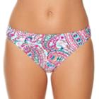 Women's Aqua Couture Paisley Hipster Bikini Bottoms, Size: Xl, White