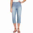 Women's Gloria Vanderbilt Amanda Capris, Size: 16, Light Blue