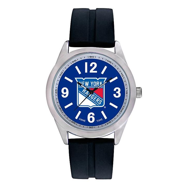 Men's Game Time New York Rangers Varsity Watch, Black