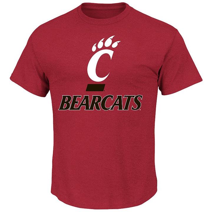 Section 101 By Majestic Cincinnati Bearcats Always Admired Tee - Men, Size: Xxl, Red