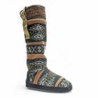 Muk Luks Women's Angela Boot Slippers, Size: Xl, Brown Oth