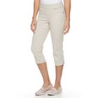 Women's Gloria Vanderbilt Avery Straight-leg Capris, Size: 6, Lt Beige