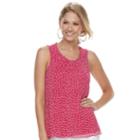 Women's Elle&trade; Pleated Ruffle Tank, Size: Small, Purple