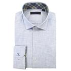 Men's Andrew Fezza Slim-fit Comfort Flex Collar Dress Shirt, Size: 15.5, Dark Blue