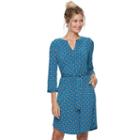 Women's Dana Buchman Shirtdress, Size: Xl, Med Blue