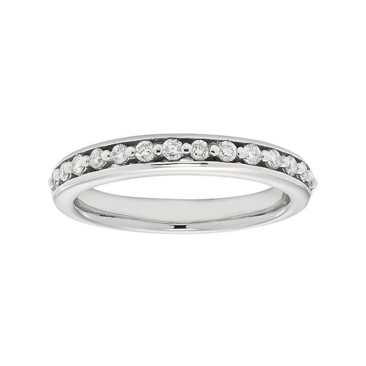 14k White Gold 1/4 Carat T.w. Igl Certified Diamond Wedding Ring, Women's, Size: 7.50