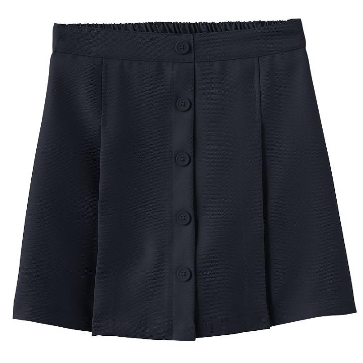 Girls 4-16 Chaps Button Front Skort, Girl's, Size: 5, Blue (navy)