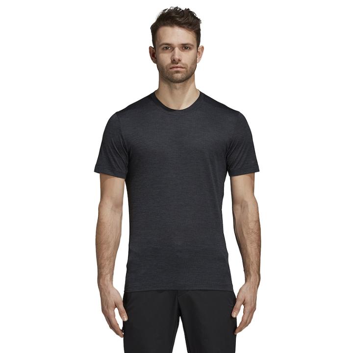 Men's Adidas Outdoor Tivid Climalite Performance Tee, Size: Medium, Grey