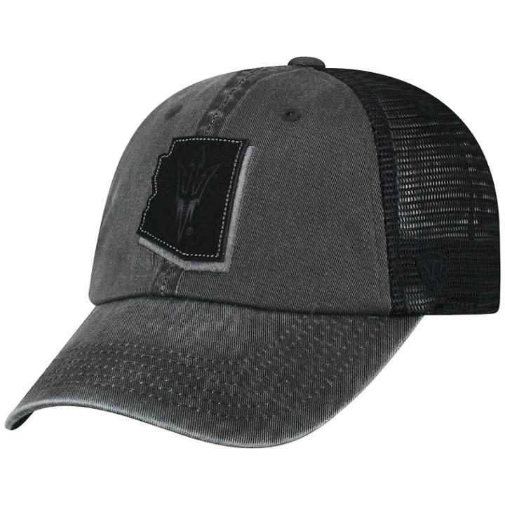 Adult Top Of The World Arizona State Sun Devils Land Vintage-washed Cap, Men's, Black