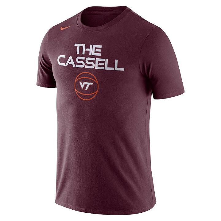 Men's Nike Virginia Tech Hokies Basketball Local Tee, Size: Xl, Dark Red