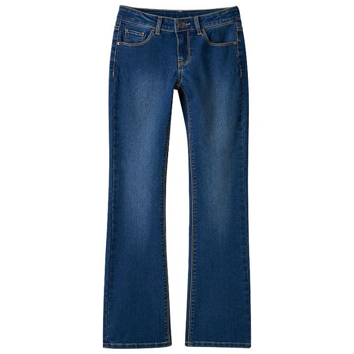 Girls Plus Size So&reg; Perfectly Soft Embroidered Denim Bootcut Jeans, Girl's, Size: 12 1/2, Dark Blue
