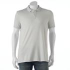 Men's Sonoma Goods For Life&trade; Flexwear Classic-fit Pique Polo, Size: Medium, Silver