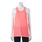 So, Juniors' &reg; High Neck Slub Tank Top, Girl's, Size: Small, Brt Pink