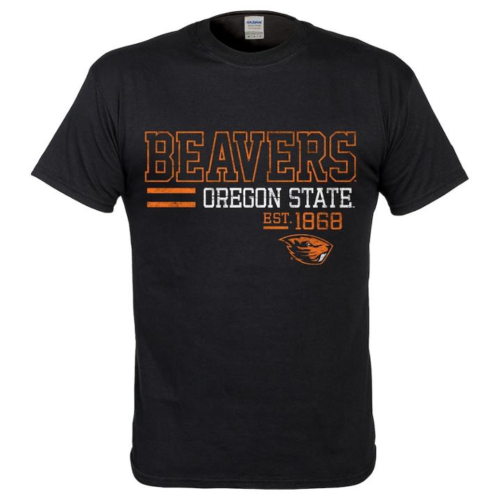 Men's Oregon State Beavers Right Stack Tee, Size: Xxl, Black