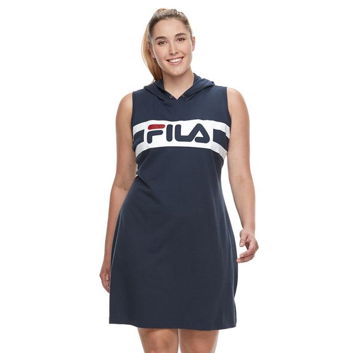 Plus Size Fila Sport® Hoodie Dress, Women's, Size: 3xl, Blue (navy)