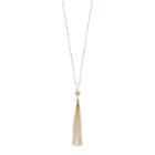 Lc Lauren Conrad Triangle Tassel Pendant Necklace, Women's, Gold