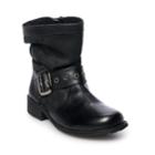 Rachel Shoes Parker Girls' Slouchy Western Boots, Size: 4, Black