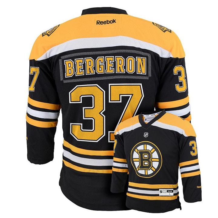 Reebok, Boys 8-20 Boston Bruins Patrice Bergeron Nhl Replica Jersey, Boy's, Size: L-xl, Black