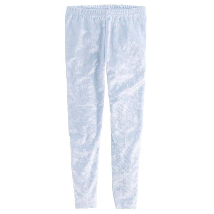 Girls 4-12 Sonoma Goods For Life&trade; Velour Long Leggings, Size: 6, Med Blue