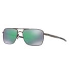Oakley Gauge 6 Oo6038 57mm Titanium Prizm Jade Square Mirror Sunglasses, Adult Unisex, Silver