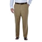 Big & Tall Haggar Premium Stretch No-iron Khaki Flat-front Pants, Men's, Size: 60x32, Beig/green (beig/khaki)