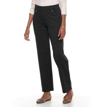 Women's Cathy Daniels Ponte Pull-on Pants, Size: Xl, Black