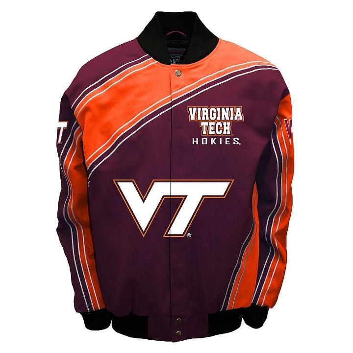 Men's Franchise Club Virginia Tech Hokies Warrior Twill Jacket, Size: Xl, Dark Red