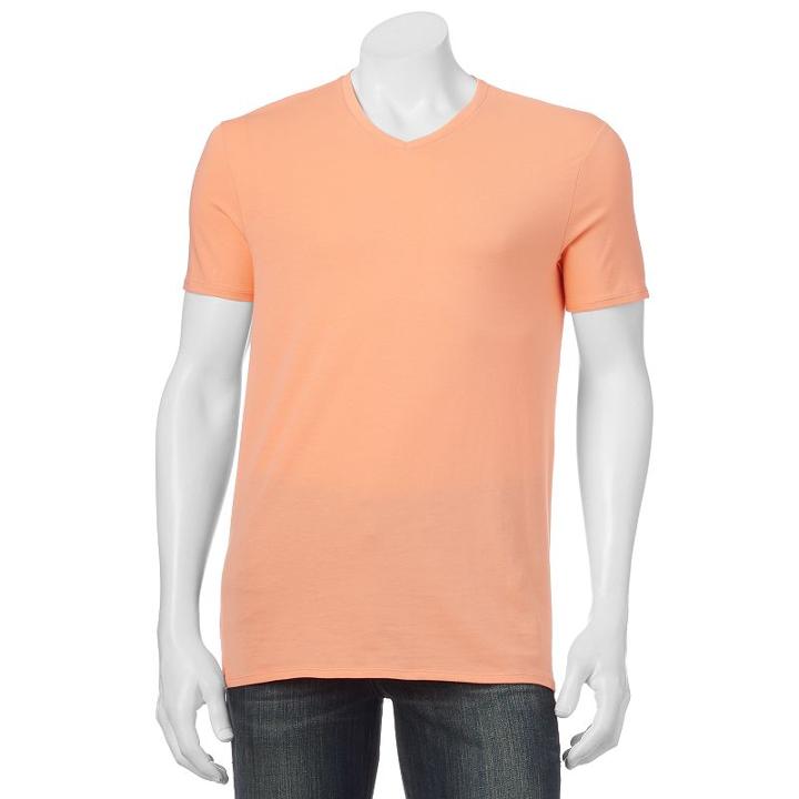 Big & Tall Apt. 9 Core Solid V-neck Tee, Men's, Size: 3xb, Lt Orange