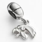 Dayna U Iowa Hawkeyes Sterling Silver Logo Charm, Women's, Grey