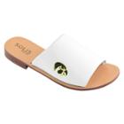 Women's Iowa Hawkeyes Fashionable Slide Sandals, Size: 10, White